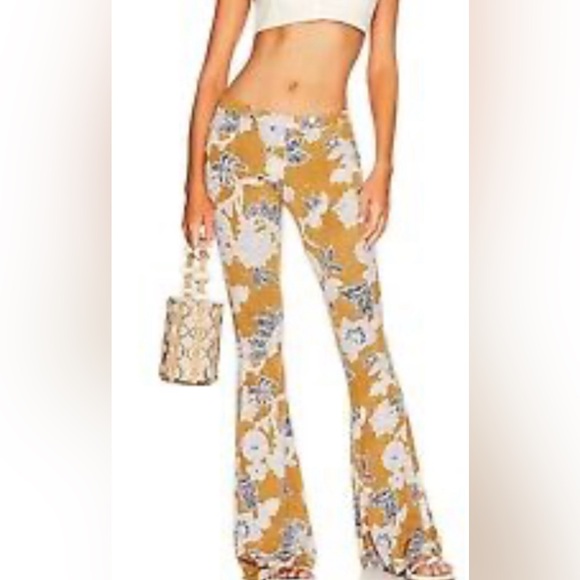 Free People Floral Make a Statement Flare Pants - Picture 8 of 9